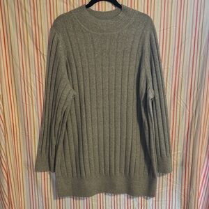 Torrid Gray Ribbed Tunic Style Sweater